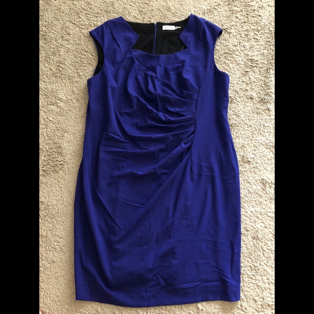 Royal blue, sleeveless Calvin Klein dress